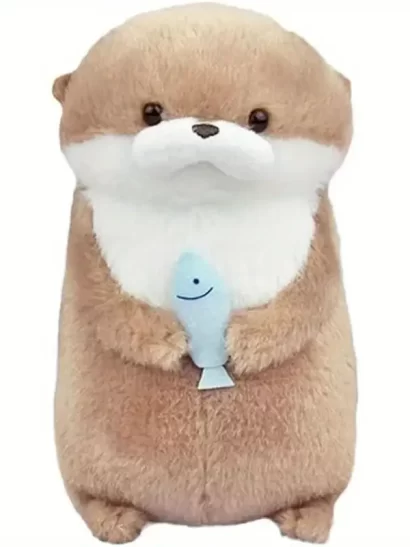 Cute Otter Plushie with Fish